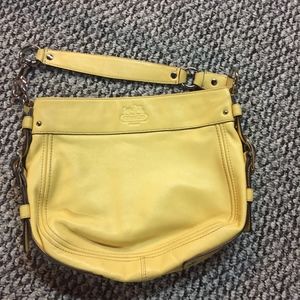 coach bag-sunny yellow with silver hardware